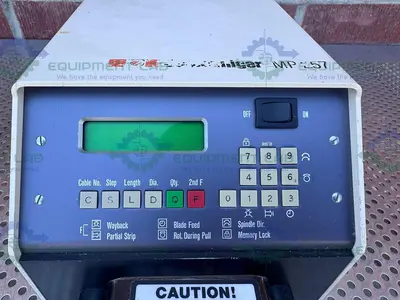 USED SCHLEUNIGER MP257 PROGRAMMABLE COAXIAL CABLE STRIPPING MACHINE