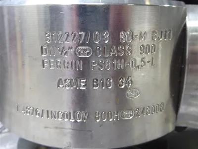 1/2" Perrin PS81H-0,5-L Series 80-M Two Way Ball Valve Class 900 Used