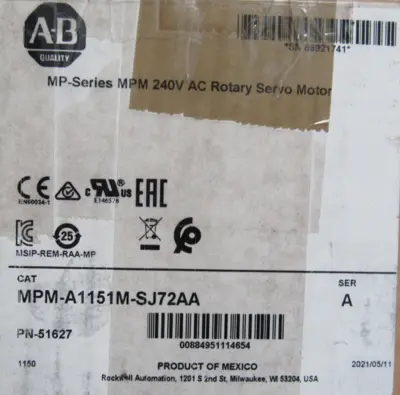 NEW MPM-A1151M-SJ72AA SERVO MOTOR MP SERIES MPMA1151MSJ72AA NEW SURPLUS