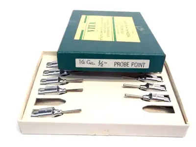 New | in-Stock Vita Needle Co 16 Gauge 1/2" Probe Point Stainless Steel Reusable Medical Supplies Michigan US | Maverick Industrial Sales #1401210