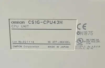 Used Omron CS1G-CPU43H PLC Processors | Palmetto Automation #1151802