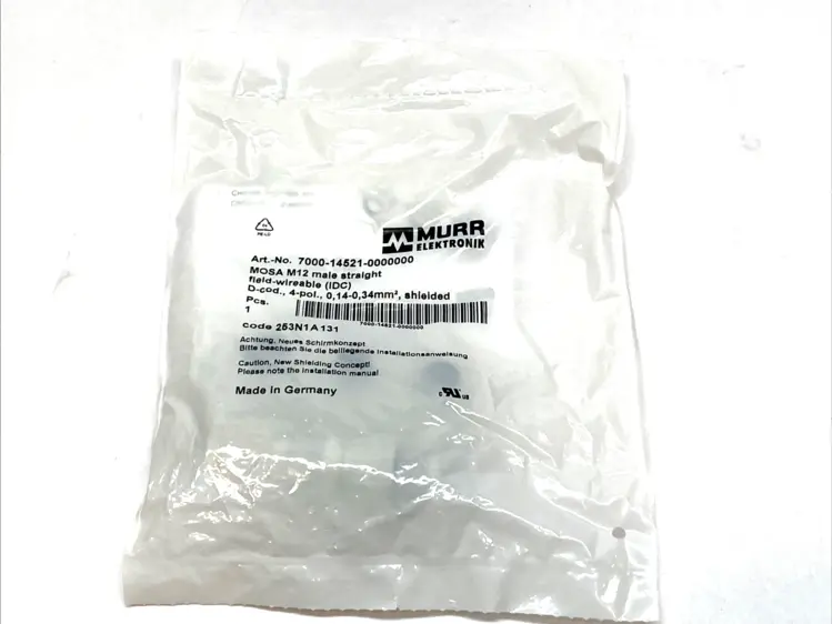 New | in-Stock MURRELEKTRONIK M12 D‑CODE 4‑PIN FIELD‑WIREABLE CONNECTOR Connector Accessories | Maverick Industrial Sales #1106121