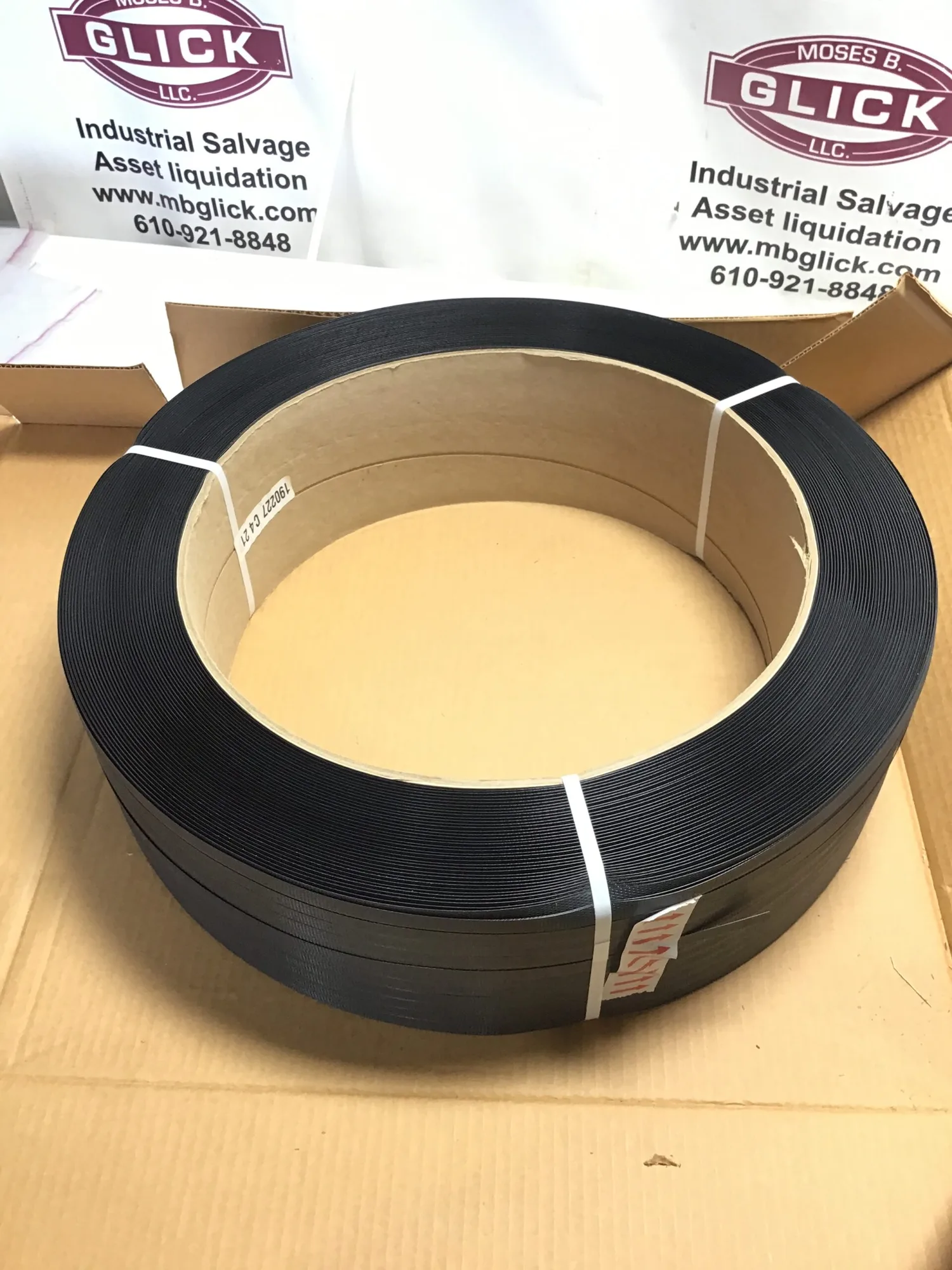 1/2″ x 9000′ Polypropylene Strapping 48H.40.0190 Black 16×6 Core HG 400