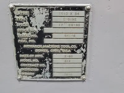 Used MONARCH 612 Engine Lathes Kentucky US | Aucto #565327