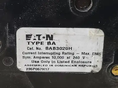 Used EATON BAB3020H Switchgears British Columbia CA | Lenmark #238505