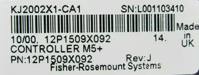 USED FISHER ROSEMOUNT DELTA V 12P1509X092 CONTROL MODULE KJ2002X1-CA1