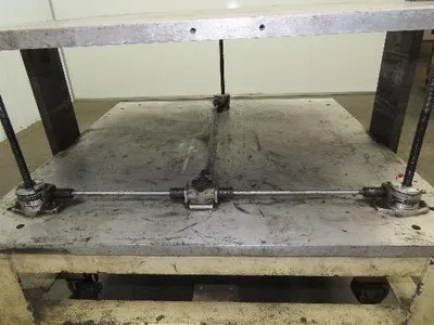 1" Aluminum Top  Steel Base Work Bench Table 40"x40" x 25-36"Adjustable Height