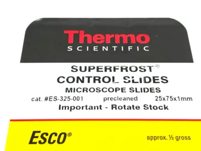 ES-325-001 | Thermo Scientific  SuperFrost Control Slides 1/2 Gross - New Other