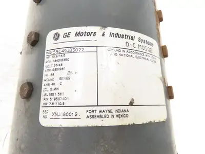 GE 519507601 Electric Forklift Hydraulic Pump Motor 36/48V 10/14HP 285A FR 49