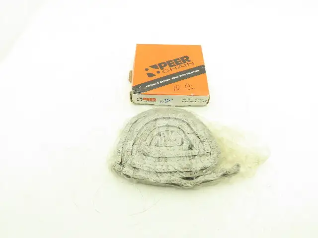 Peer C40-2R  2-Strand Double Roller Chain 1/2" Pitch 10'L Riveted w/Master Link