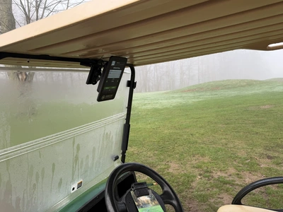(1) 2019 E-Z-Go EFI golf cart with a Kawasaki gas engine, model 657061G01, includes canopy, fold-dow...