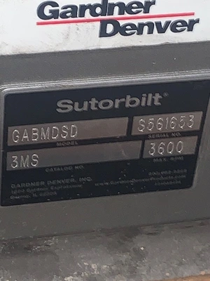 USED Sutorbilt Gardner Denver GABMDSD