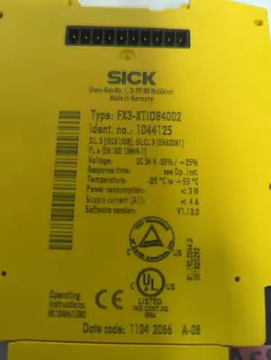 Used SICK FX3-XT1084002 Miscellaneous Equipment (Electrical & Power) Ohio US | Surplus Asset Holdings #1295332
