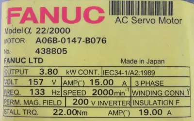 NEW FANUC A06B-0147-B076 SERVO MOTOR A06B0147B076