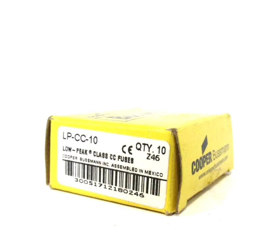BOX OF 10 NEW BUSSMANN LP-CC-10 FUSES LPCC10