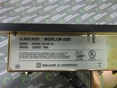 Square D 3020 CM-2250 Power Logic Digital Circuit Monitor with VPM-277-C1 Used