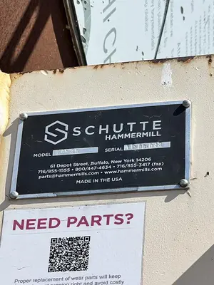 Schutte Hammermill-WA36 with Conveyor Belt