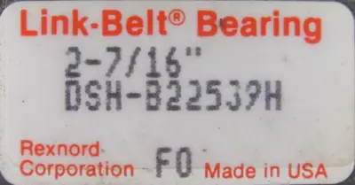 NEW LINKBELT DSH-B22539H TAKEUP ROLLER BEARING 2-7/16" DSHB22539H