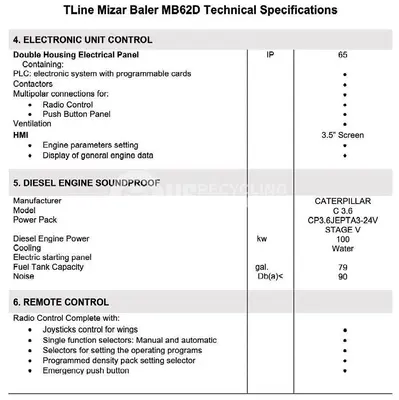 USED MIZAR MB62D TLINE CAR BALER