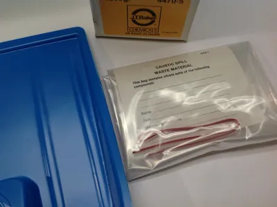 USED J.T. BAKER CAUSTIC SPILL CLEAN-UP KIT