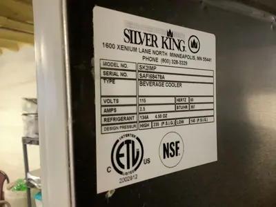 152-0664 Silver King SK21-MP Self Contained 2 Compartment Milk Dispenser