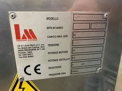 4190-215 LM Finishing Systems Centrifugal Dryer Model 270, Made in Italy – NEW 2000