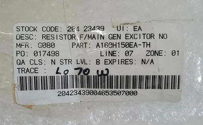 *NEW* A160H150EA Registor Power HRC 150 Ohm + Warranty!