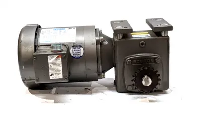 110047.00,F721B-40K-B5-J | Leeson 110047.00 Electric Motor w/Boston Gear F721B-40K-B5-J - Used