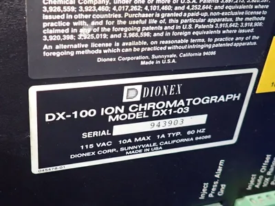 Used DIONEX DX100 Chromatographs | HGR 24 #744763