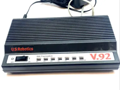 USED USROBOTICS 56K V.92 EXTERNAL FAX MODEM