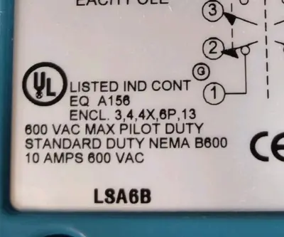 Honeywell LSA6B Plug In Limit Switch Roller Lever Loc4A2