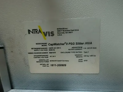 USED INTRAVIS INC CAPWATCHER II PSG SLITTER/HVA