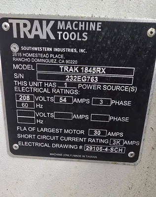2023 TRAK Machine Tools TRAK 1845RX Tool Room CNC Lathes | Hillary Machinery (7)