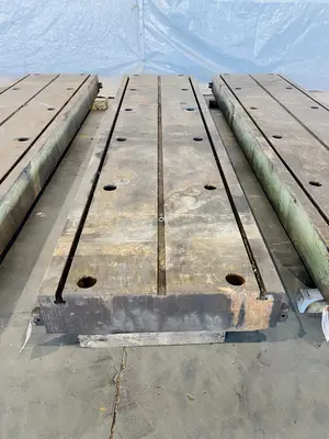 62" X 262" X 8" T SLOTTED FLOOR PLATES. STOCK # 0317522