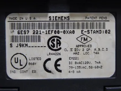 USED SIEMENS 6ES7 221-1EF00-0XA0