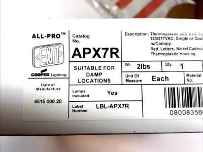 USED ALL‑PRO SELF‑POWERED LED EXIT SIGN
