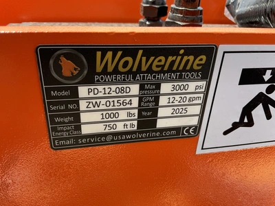 Used WOLVERINE PD-12-08D SKID STEER POST DRIVER Post Drivers Michigan US | Miedema Asset Management Group #1324152