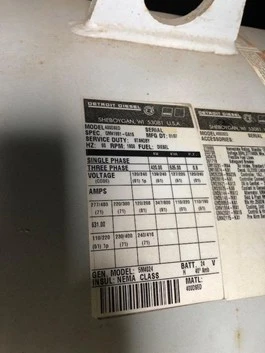 USED 2007 MTU 400DSED
