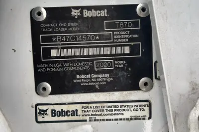 Used 2020 BOBCAT T870 Compact Track Loaders Michigan US | Proxy Equipment #1378054