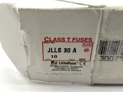 USED LITTELFUSE POWR-GARD FAST ACTING FUSE 600V 30A SHELFWARE BOX OF 10