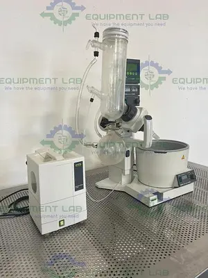 USED BUCHI R-205 ROTAVAPOR W/ BUCHI V-805 VACUUM CONTROLLER & BUCHI V-700 VACUUM PUMP