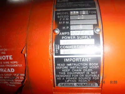 Orley Meyer 30' x 3 Ton Bridge Crane