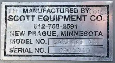 USED SCOTT EQUIPMENT SAHB-485 SS
