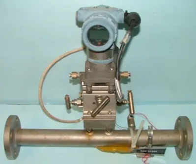 QTY. 1. ROSEMOUNT MASS PROBAR MASS FLOW METER W/ D...