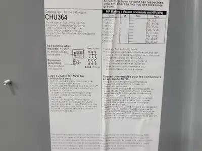 USED SQUARE D CHU364