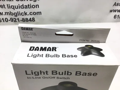 Damar E26 Bulb Stand Inline On/Off Switch Light Bulb Base 26253A