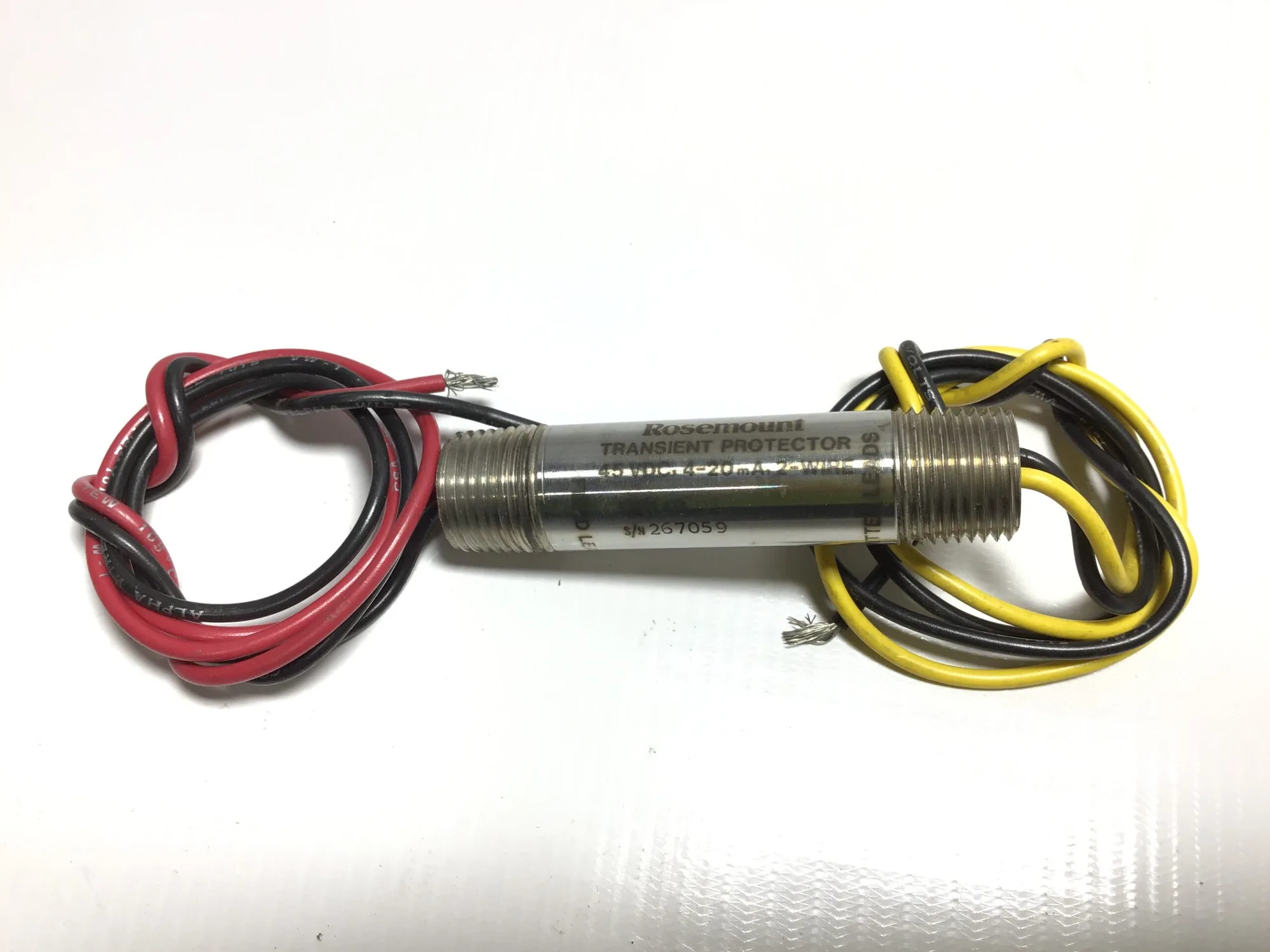 Rosemount Model 470 D1 Transient Protector 45VDC 4-20mA 2-Wire SN:267059