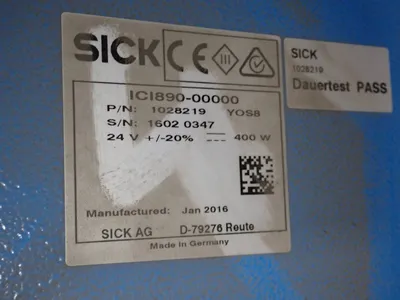 Used 2016 SICK ICI89000000 Light Source Equipment Ohio US | HGR 24 #798813