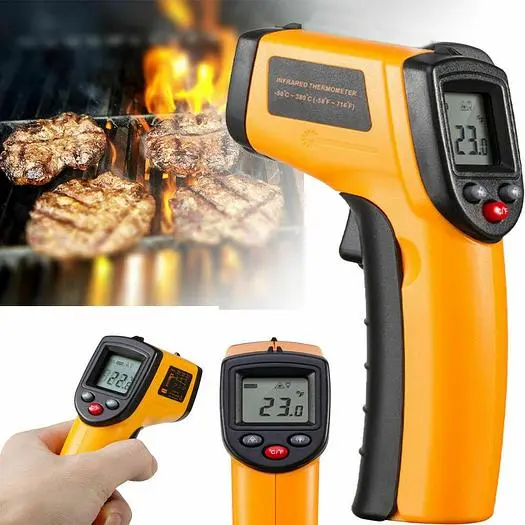 Temp-Meter Temperature Gun Non-contact Digital Laser IR Infrared Thermometer