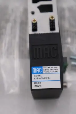 MAC 92B-000-BK2=3628 / 92B-000-BK2 SOLENOID VALVE MANIFOLD BASE STOCK H804A